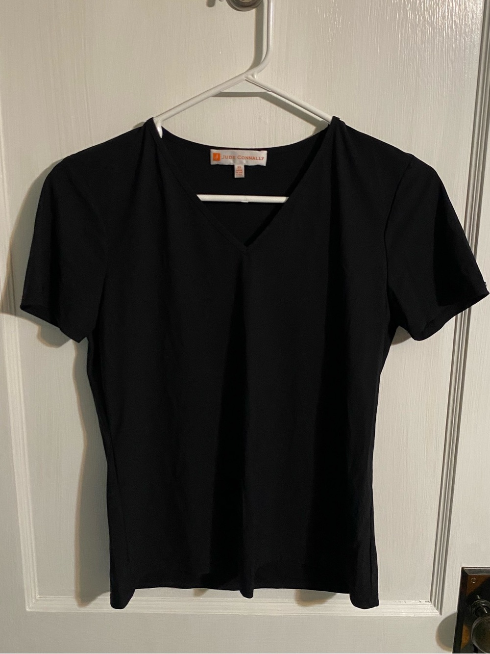 Black v-neck Jude Connally top